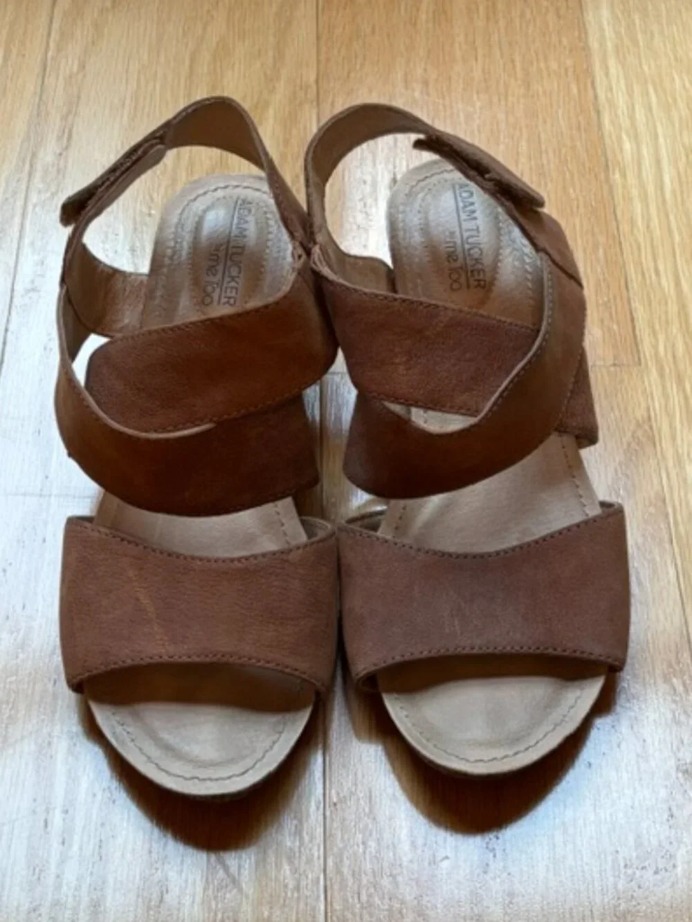 Adam Tucker by Me Too Leather Wedge sandal - 8